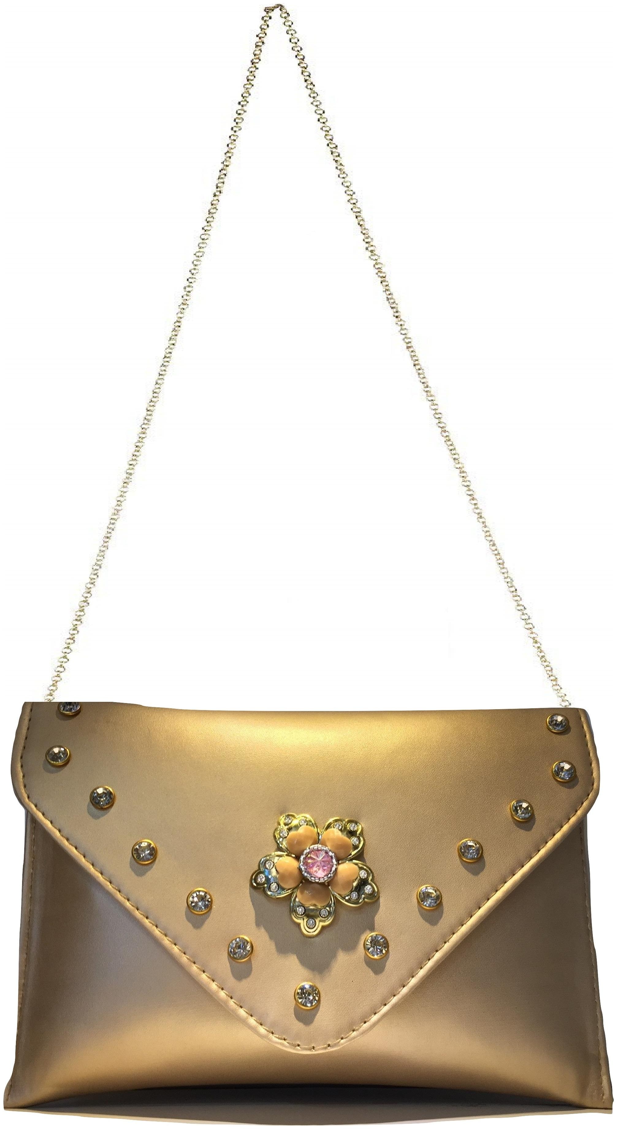 

STILVOLL Gold PU Solid Sling Bag