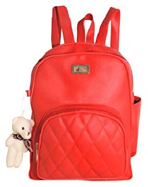 

Zaxcer Red PU Backpack