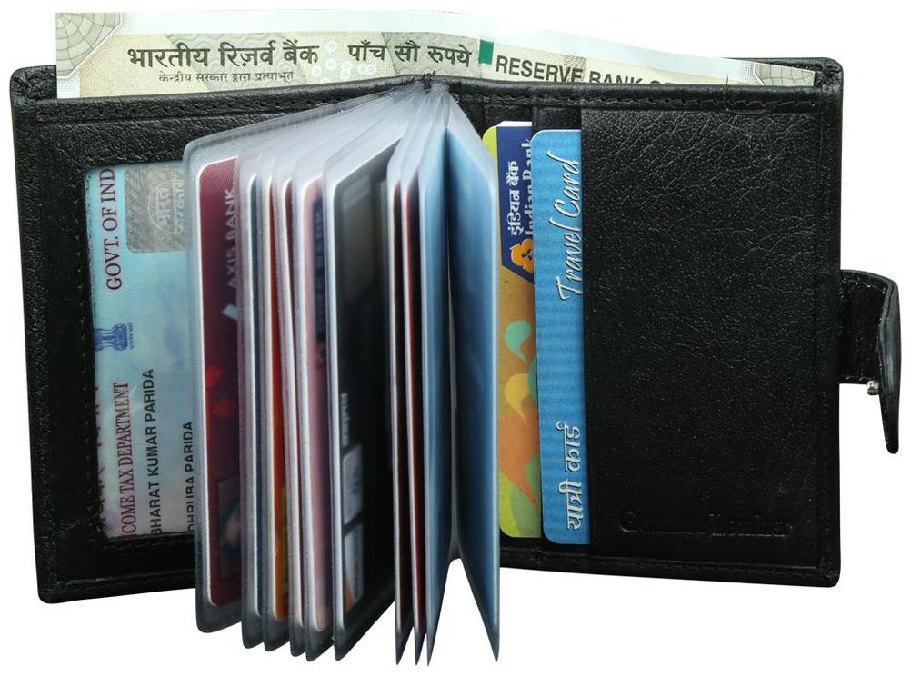 

STYLE 98 Women Black Leather Wallet
