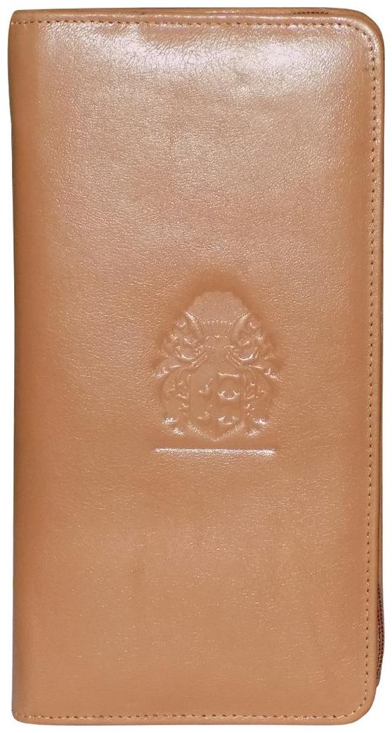 

Style 98 Tan 100 Genuine Leather Travel Document Holder Long Wallet With Passport Holder For Women