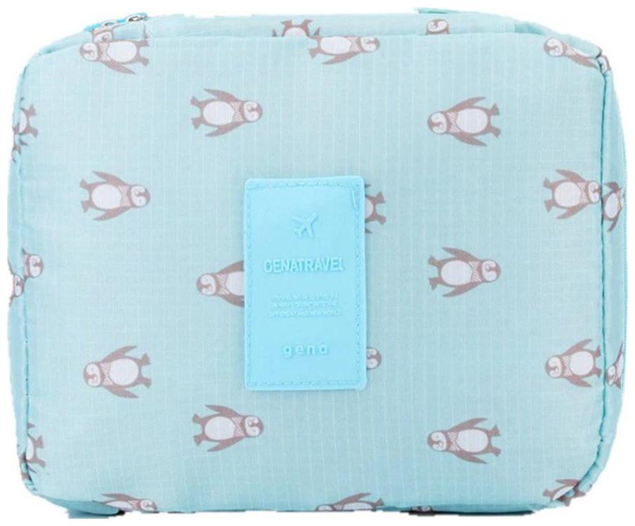 

Style Homez KYILE Travel Cosmetic Makeup Carrying Pouch Bag cum Organizer for Women Toiletry Kit and Jewellery Organizer Baby Green Penguins Color