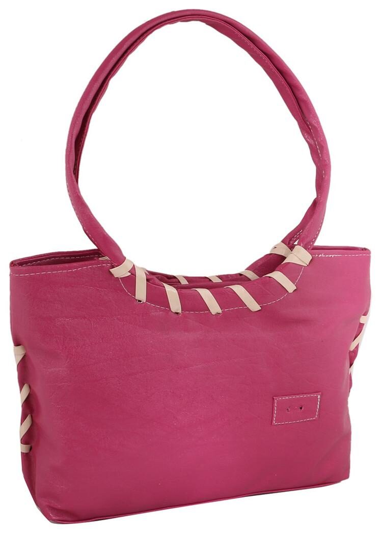 

Sukkhi Pink Canvas Handheld Bag