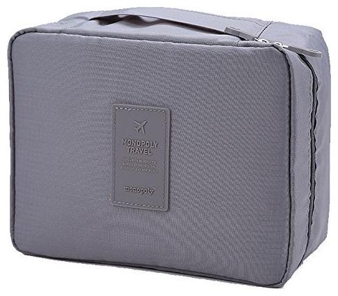 

SWADEC Polyester Travel Organizer Bag Case Multipurpose Pouch for Cosmetic Makeup Toiletry Bag- GREY