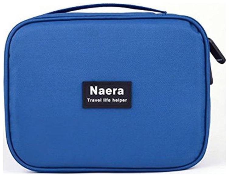 

Swadec Women Cosmetic Bags Makeup Organizer Bag Travel Organizer Case with Handle Necessaries Store Bag -BLUE