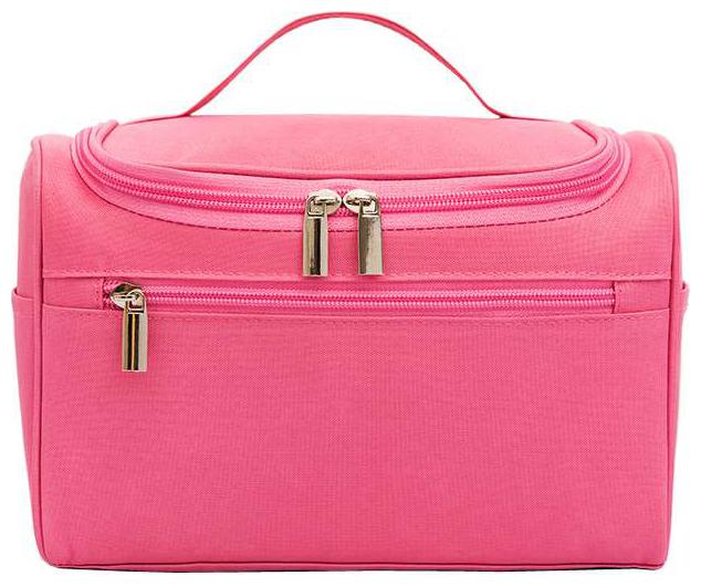 

Swadec Women Travel Makeup Bag Multifunction Cosmetic Bags Polyester Fashion Waterproof Storage Toiletry Bag Organizer (Rose Red)