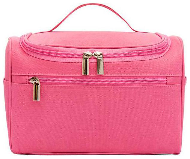 

Swadec Women Travel Makeup Bag Multifunction Cosmetic Bags Polyester Fashion Waterproof Storage Toiletry Bag Organizer (Rose Red)