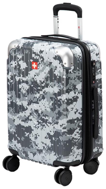

Swiss Military Small Size Hard Luggage Bag ( Grey 8 Wheels )