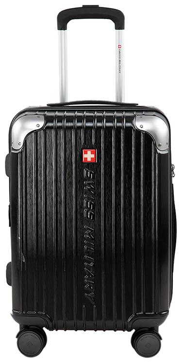

Swiss Military Small Size Hard Luggage Bag ( Black 8 Wheels )