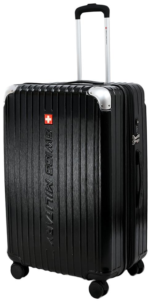 

Swiss Military Large Size Hard Luggage Bag ( Black 8 Wheels )