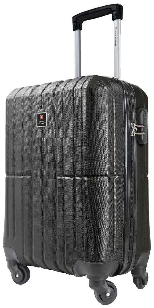 

Swiss Military Medium Size Hard Luggage Bag ( Black 4 Wheels )