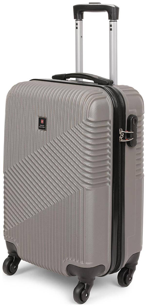 

Swiss Military Medium Size Hard Luggage Bag ( Grey 4 Wheels )