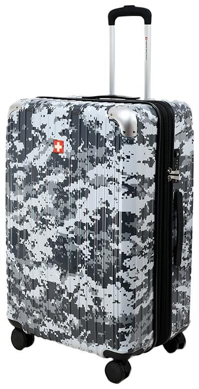 

Swiss Military Large Size Hard Luggage Bag ( Grey 8 Wheels )