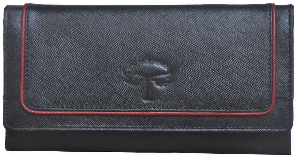 

Tamanna Women Black Leather Clutch