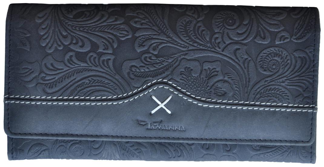

Tamanna Women Black Leather Wallet