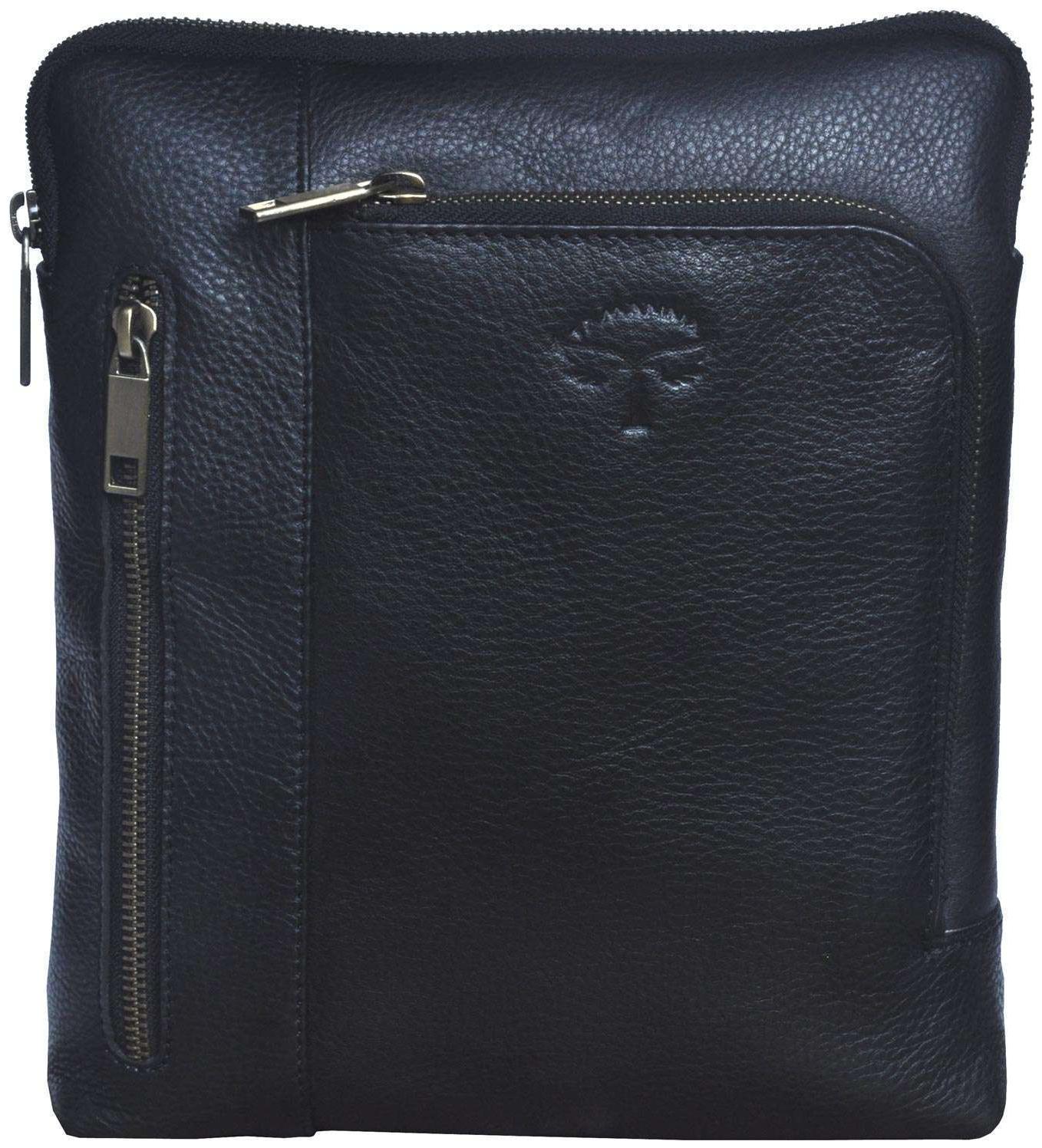 

Tamanna Men Women Black Genuine Leather Sling Bag