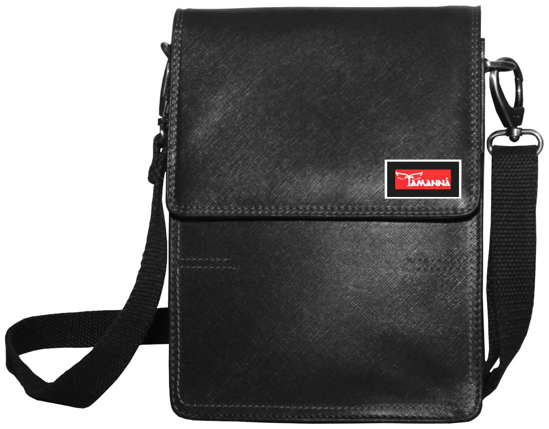 

Tamanna Men And Women Black Leather Sling Bag