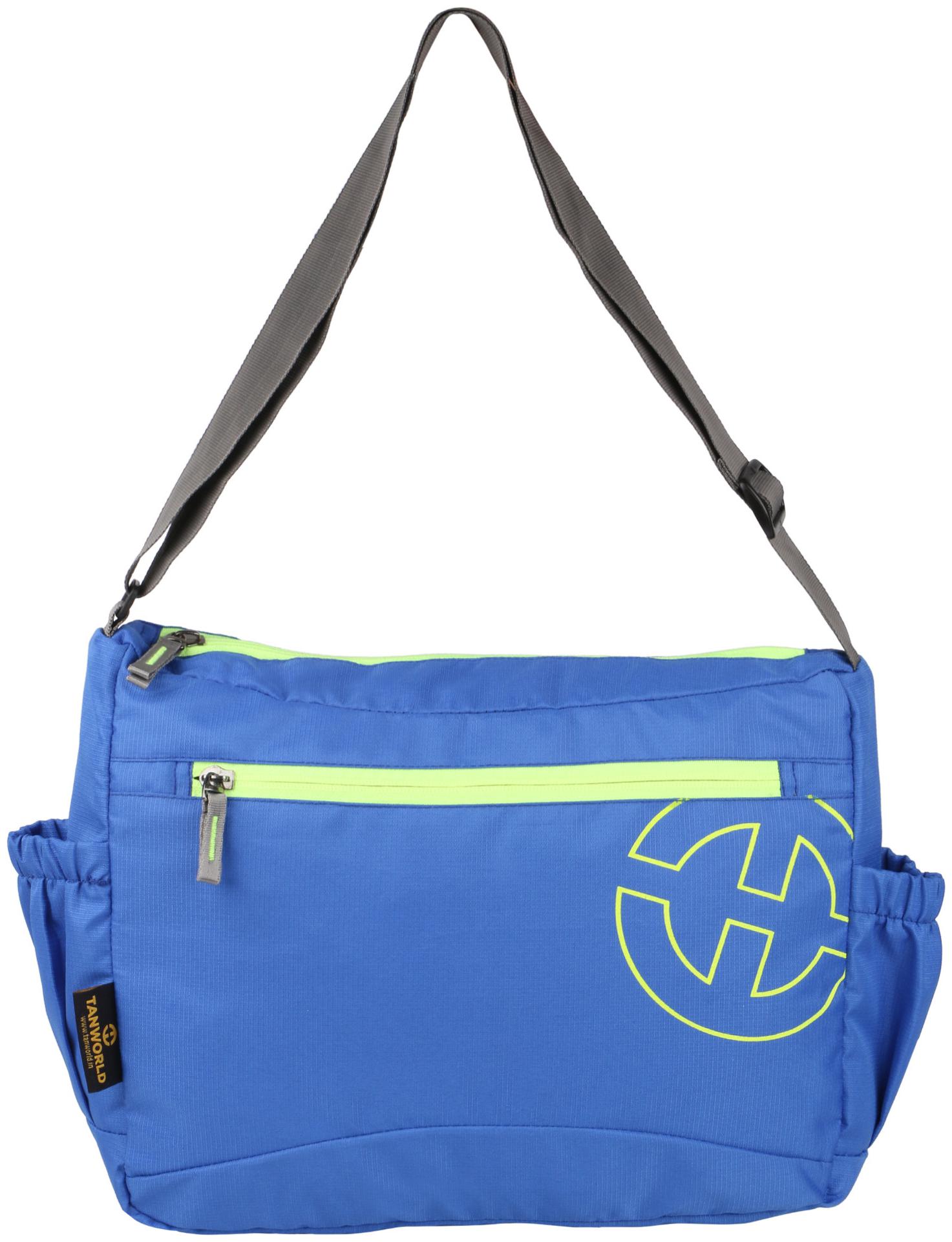 

TAN WORLD Unisex PU Messenger Sling Bags Blue