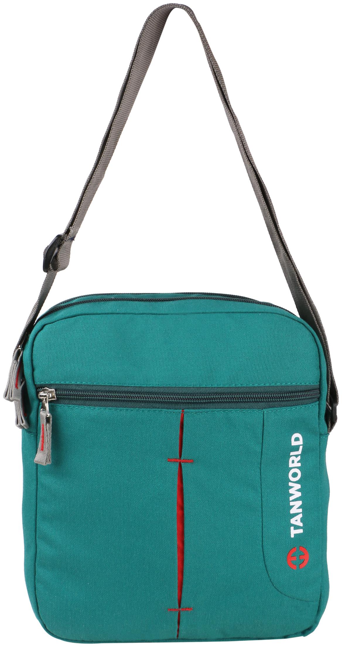 

TAN WORLD Unisex PU Messenger Sling Bags Green