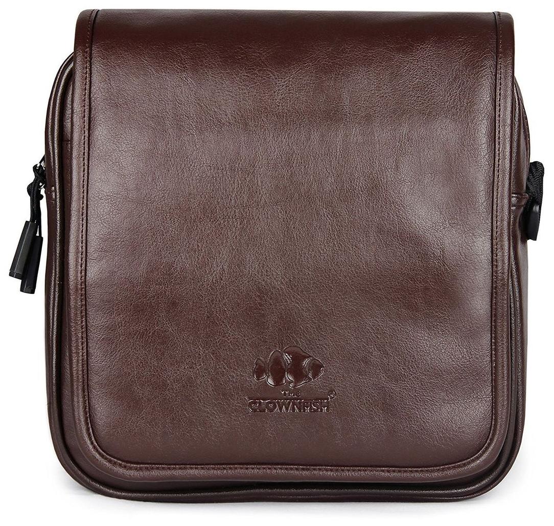 

The Clownfish Leatherette Tablet Sling Bag Messenger Bag (Brown)