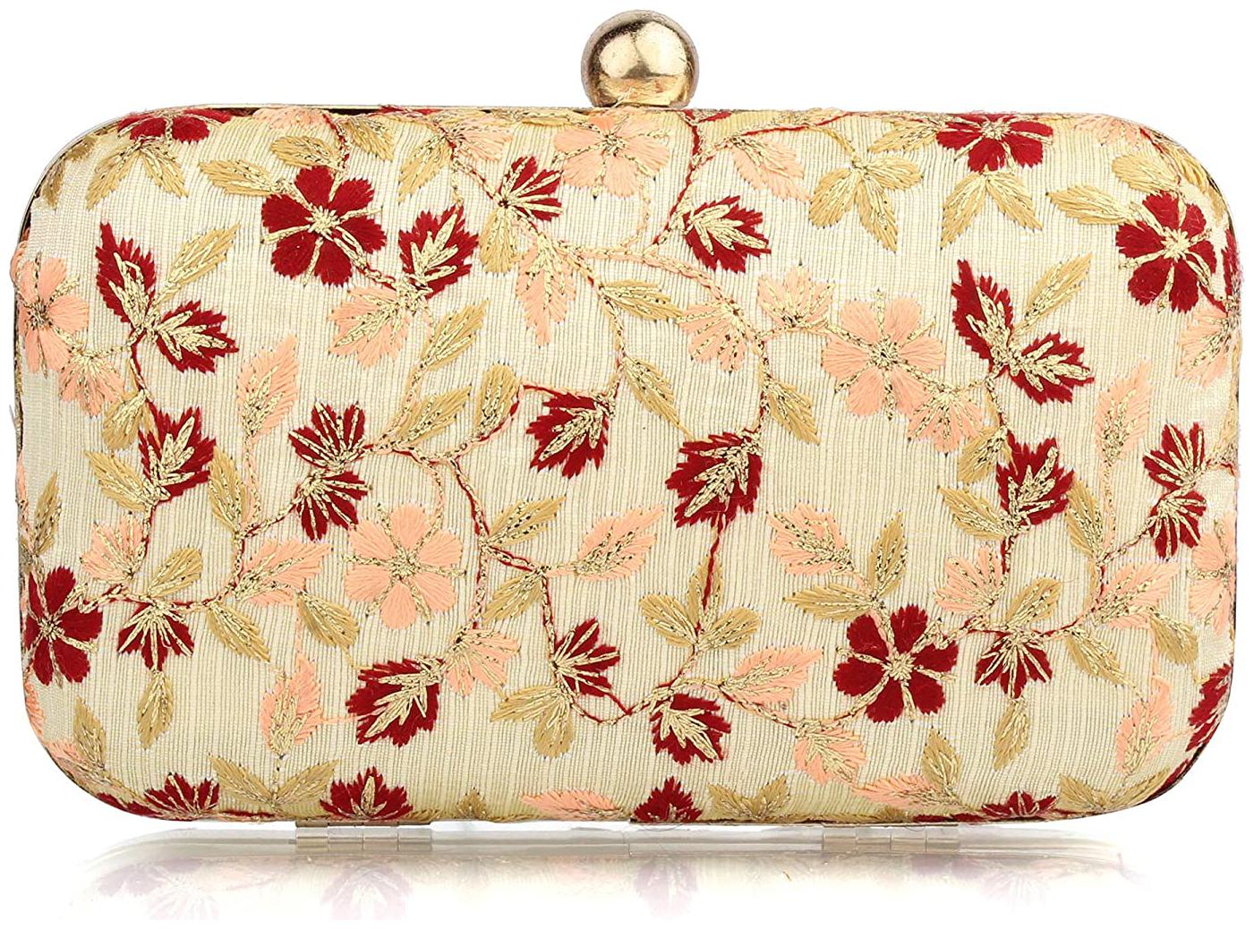 

The Mini NEEDLE Women Pink Fabric Clutch
