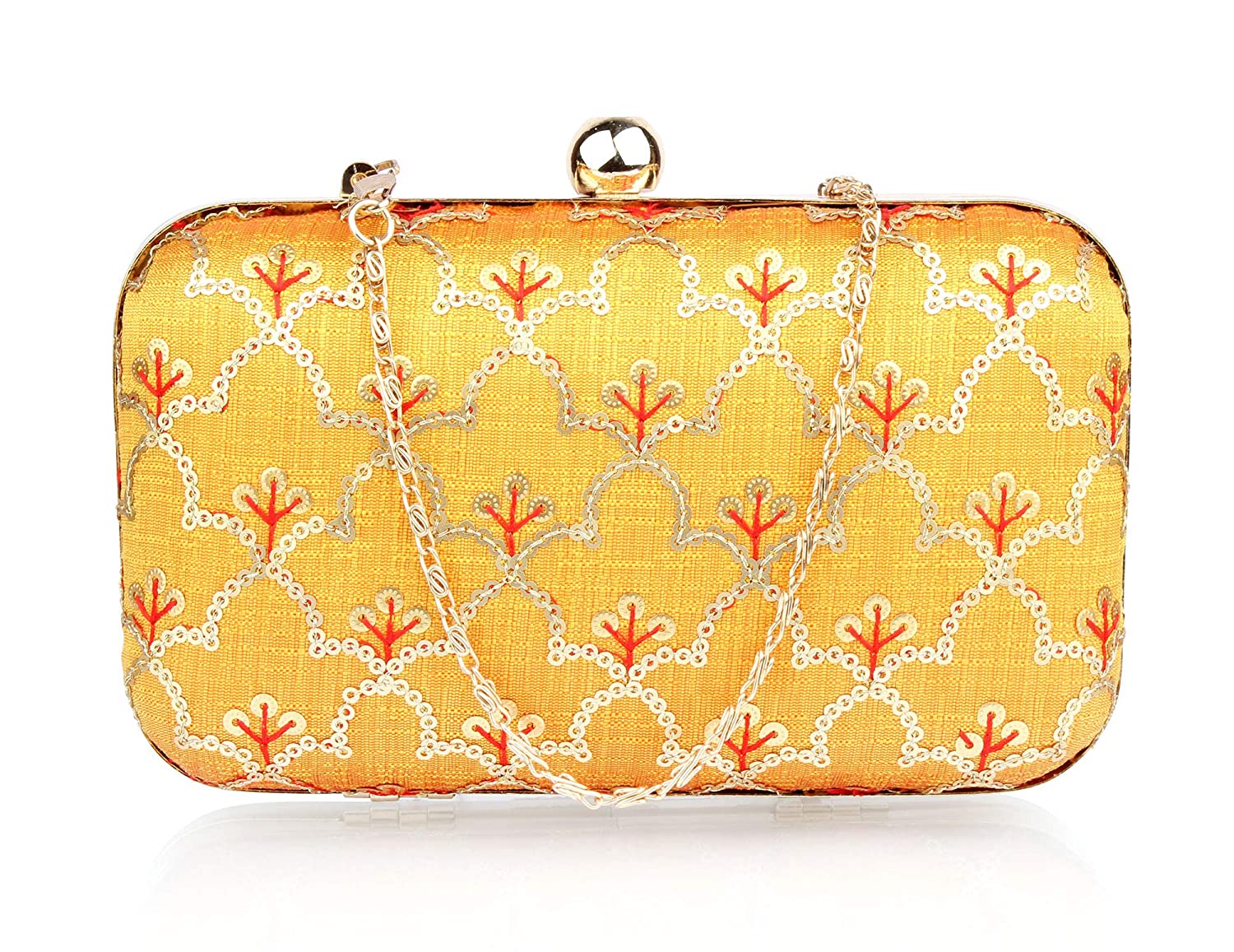 

The Mini NEEDLE Women Yellow Fabric Clutch