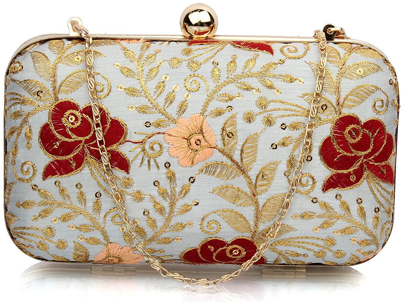 

The Mini NEEDLE Women Grey Fabric Clutch