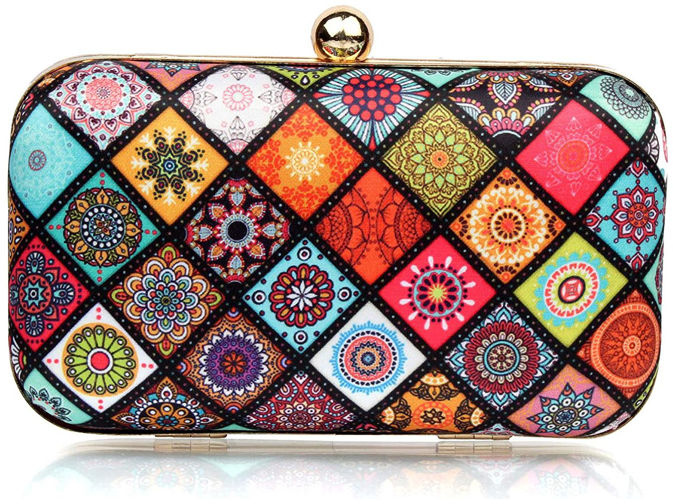 

The Mini NEEDLE Women Multi Fabric Clutch