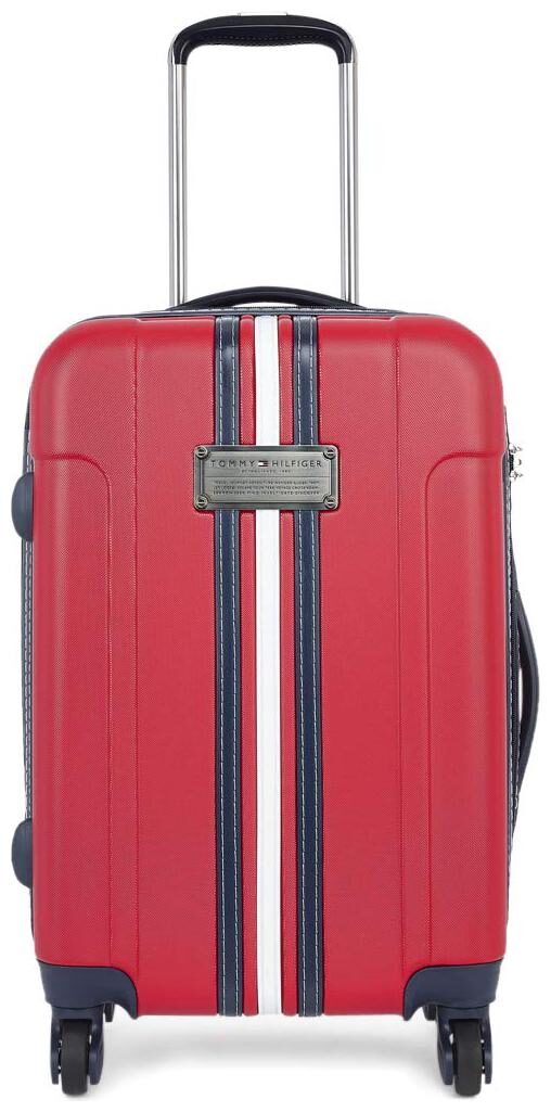 

Tommy Hilfiger Wembledon Plus Cabin Size Hard Luggage Bag ( Red 4 Wheels )