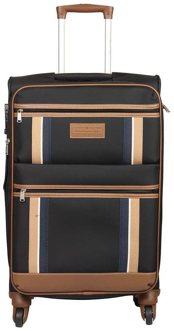 

Tommy Hilfiger Large Size Soft Luggage Bag ( Black 4 Wheels )
