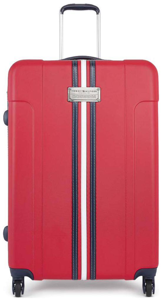 

Tommy Hilfiger Wembledon Plus Medium Size Hard Luggage Bag ( Red 4 Wheels )