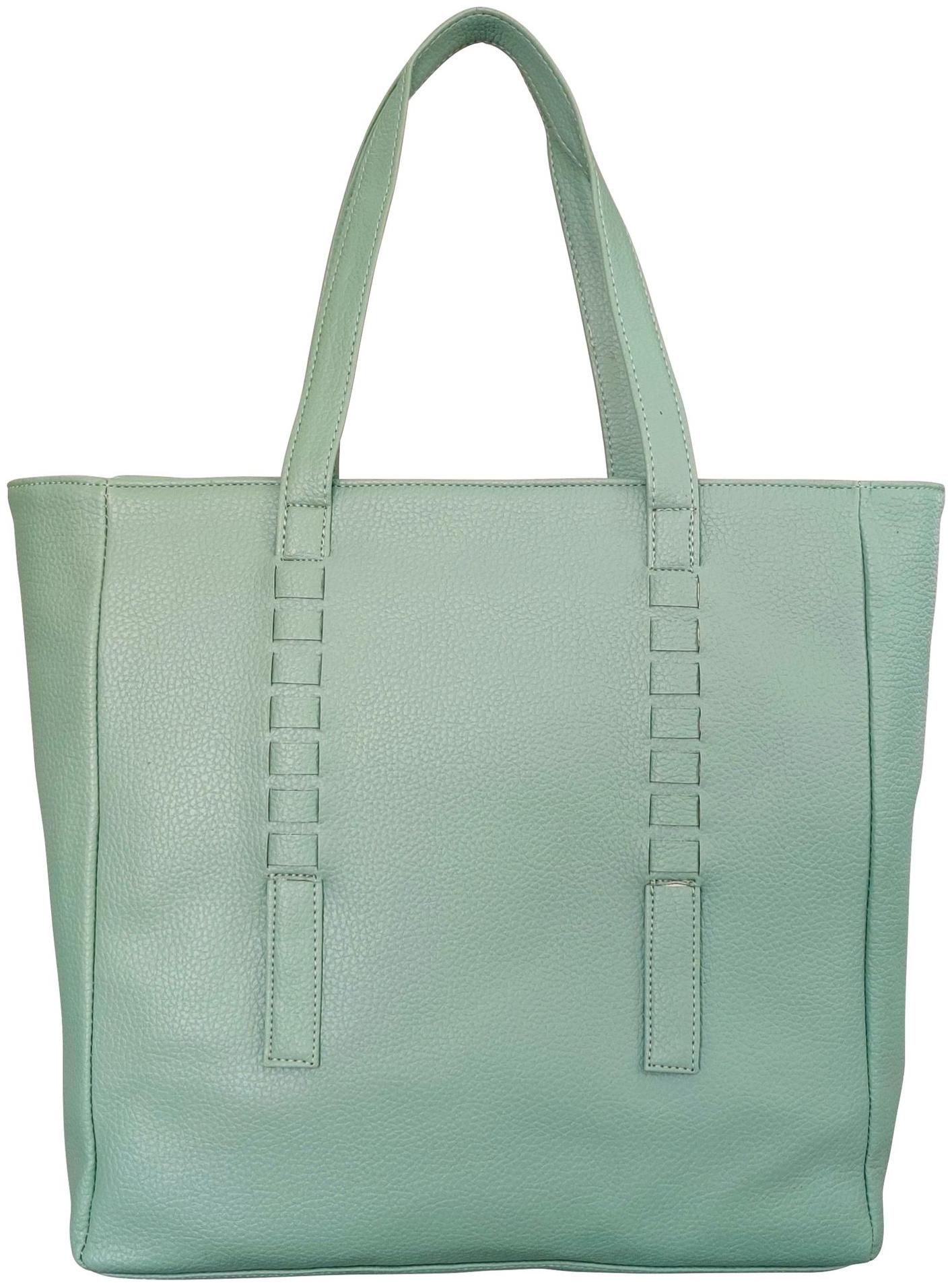 

Toteteca Bag Works Women Solid Faux Leather - Tote Bag Green
