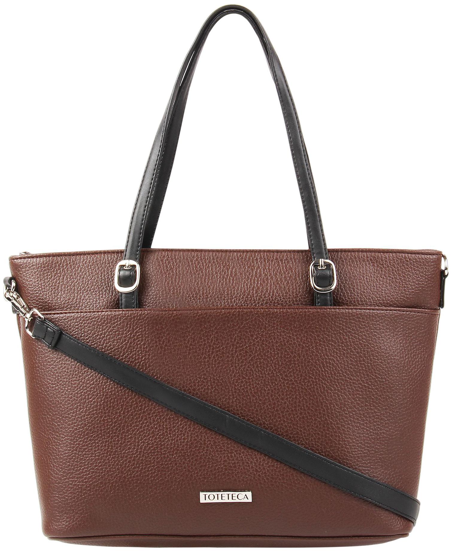 

Toteteca Bag Works Brown Faux Leather Shoulder Bag