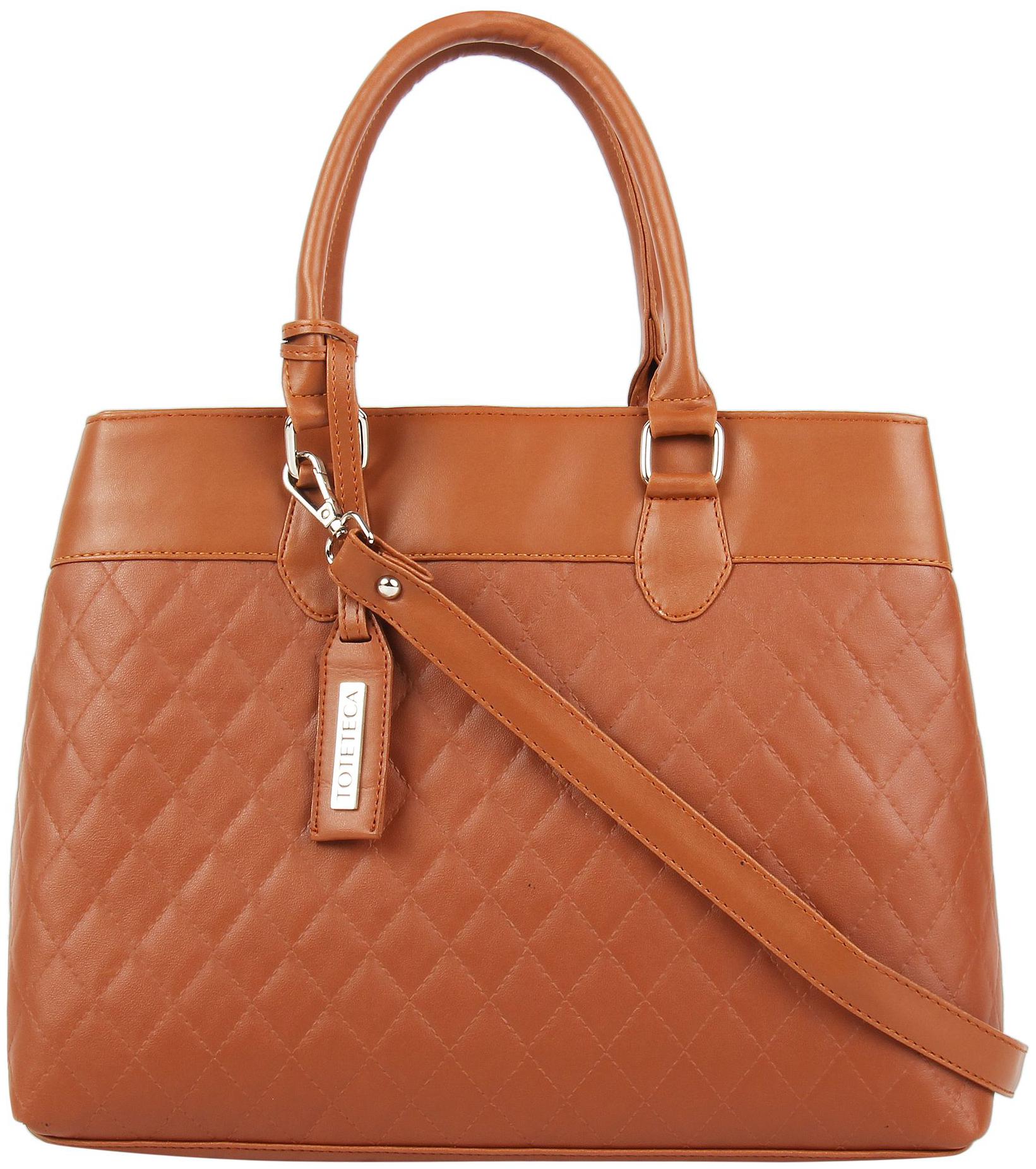 

Toteteca Bag Works Tan Faux Leather Shoulder Bag