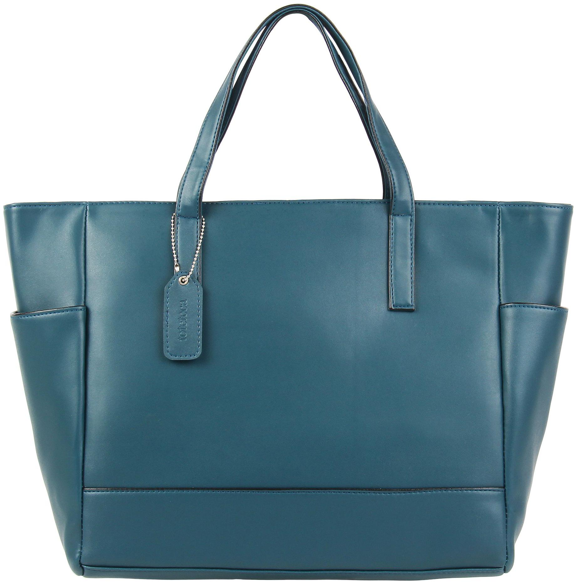 

Toteteca Bag Works Blue Faux Leather Shoulder Bag