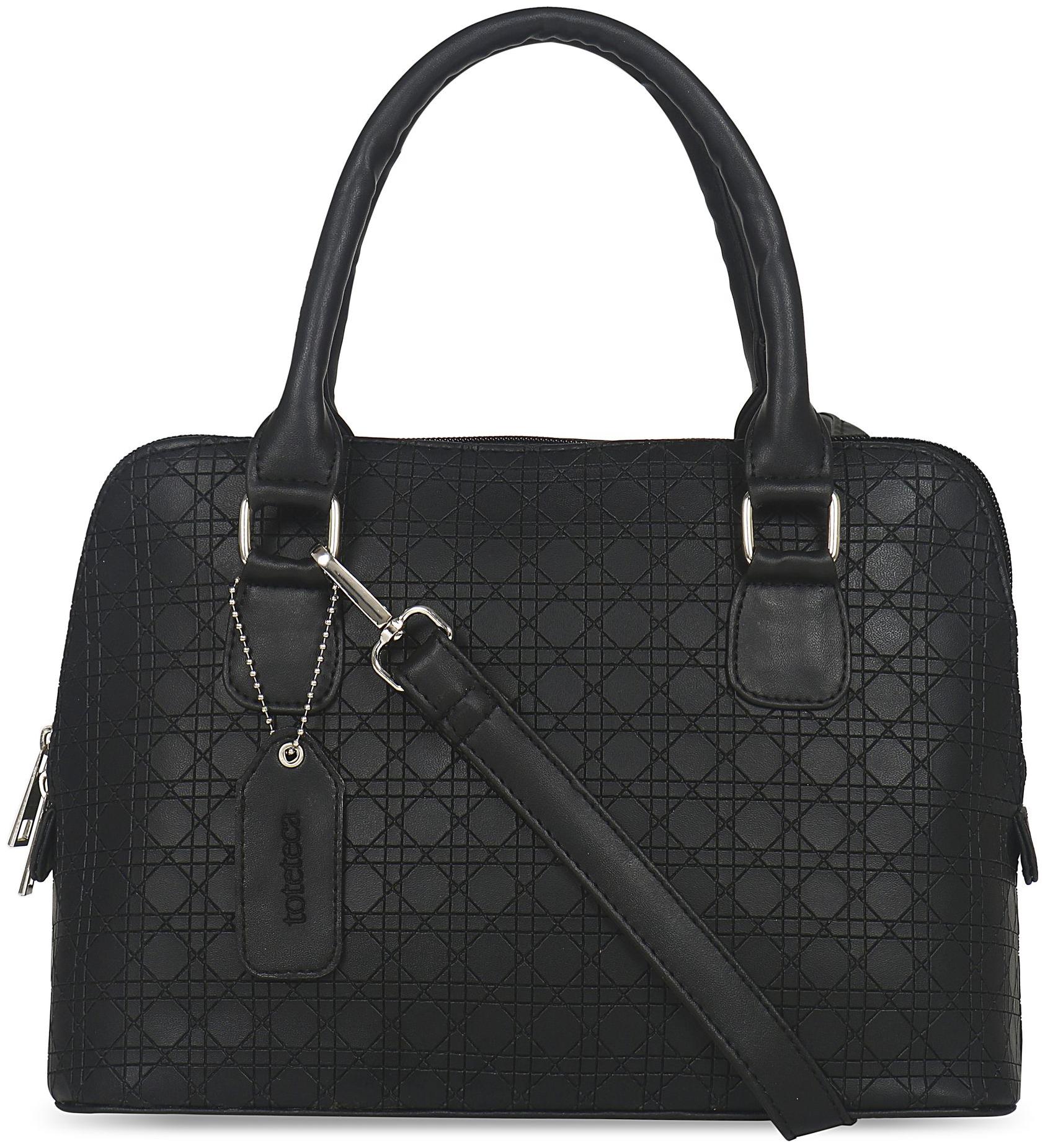 

Toteteca Bag Works Black Faux Leather Shoulder Bag
