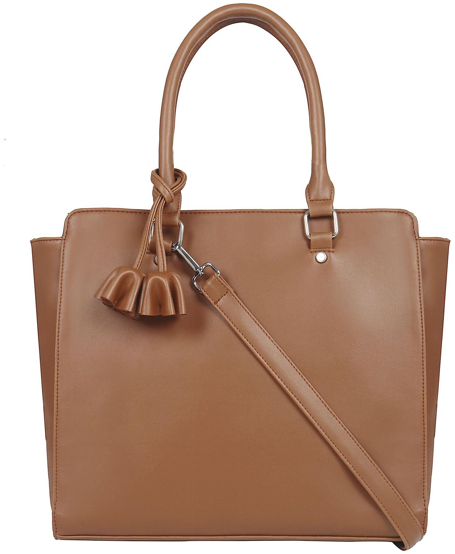 

Toteteca Bag Works Tan Faux Leather Shoulder Bag