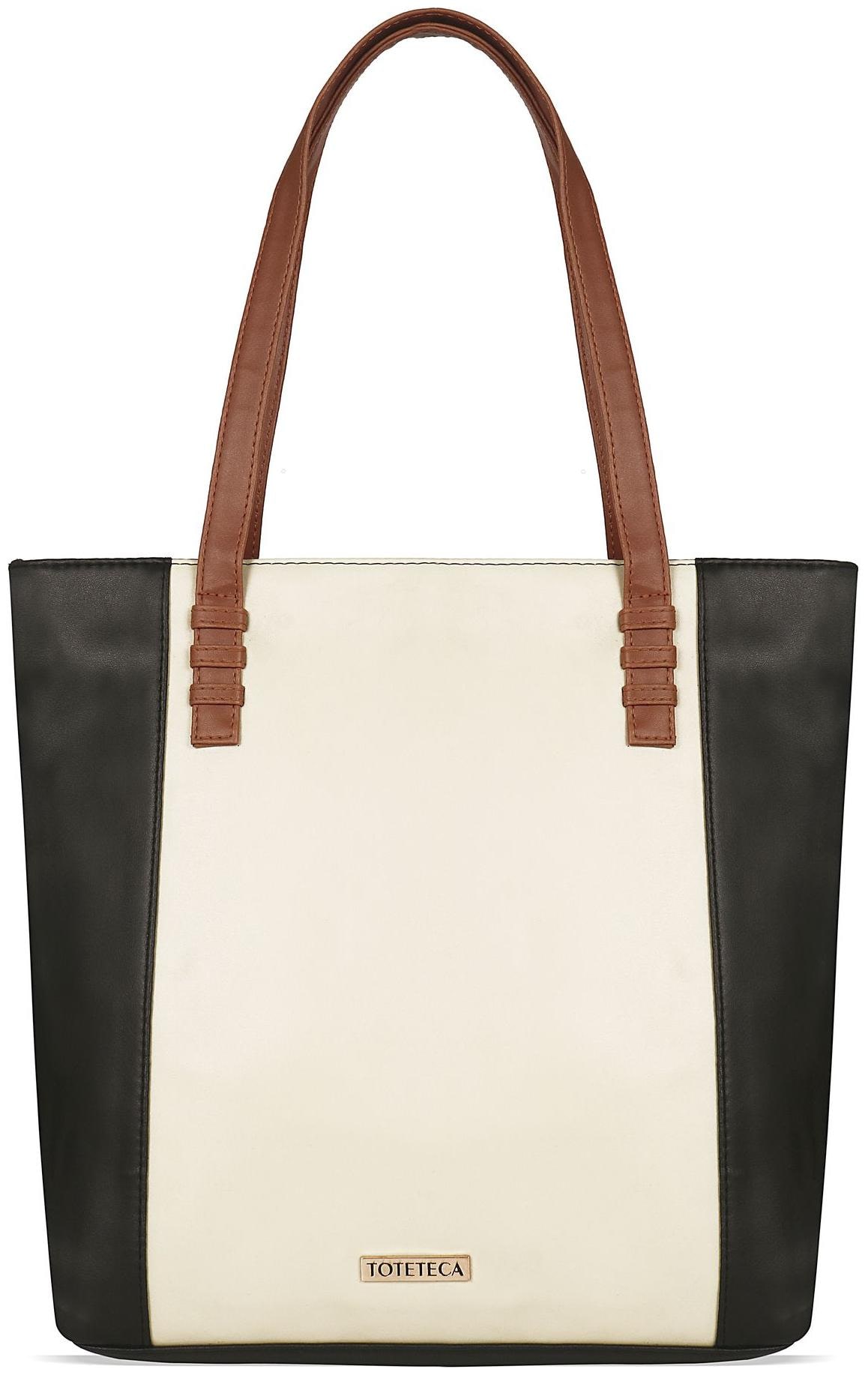 

Toteteca Bag Works White Faux Leather Shoulder Bag