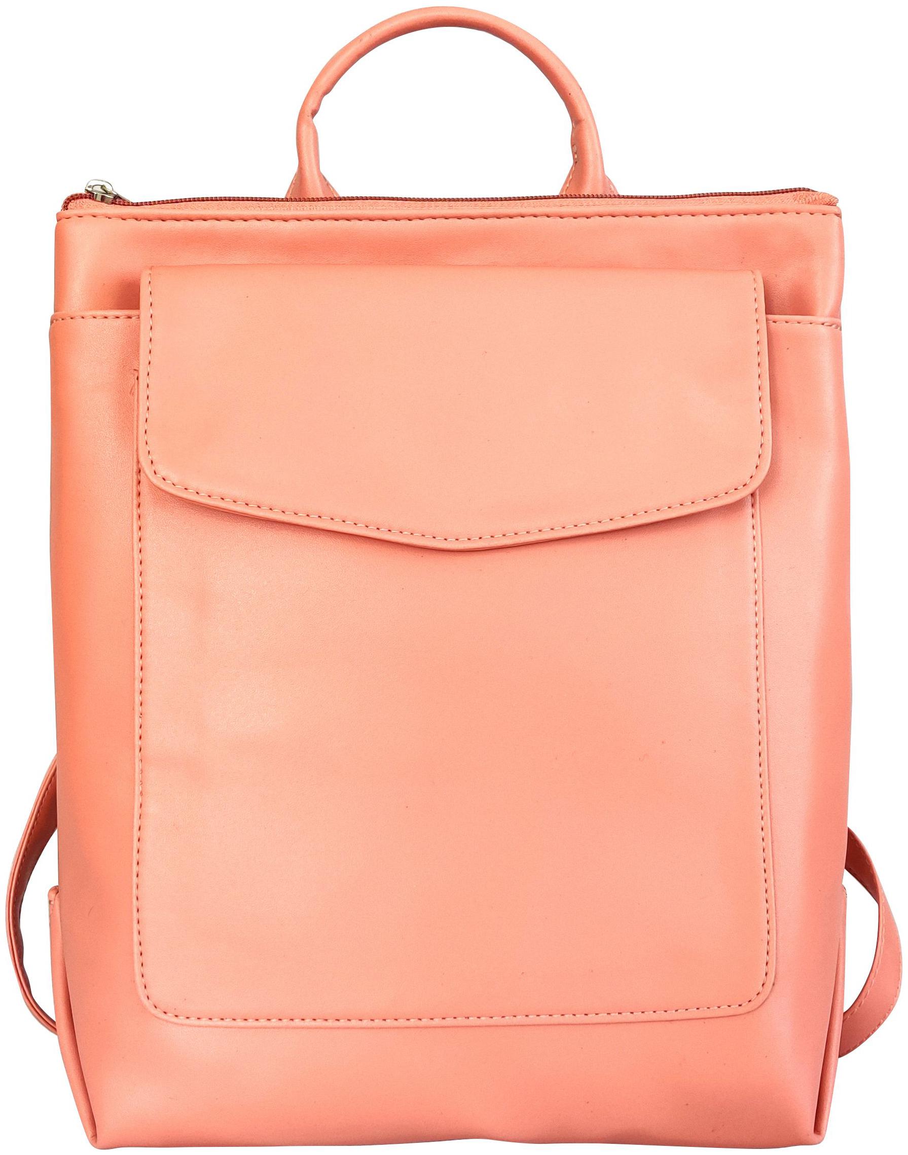 

Toteteca Bag Works Pink Faux Leather Backpack