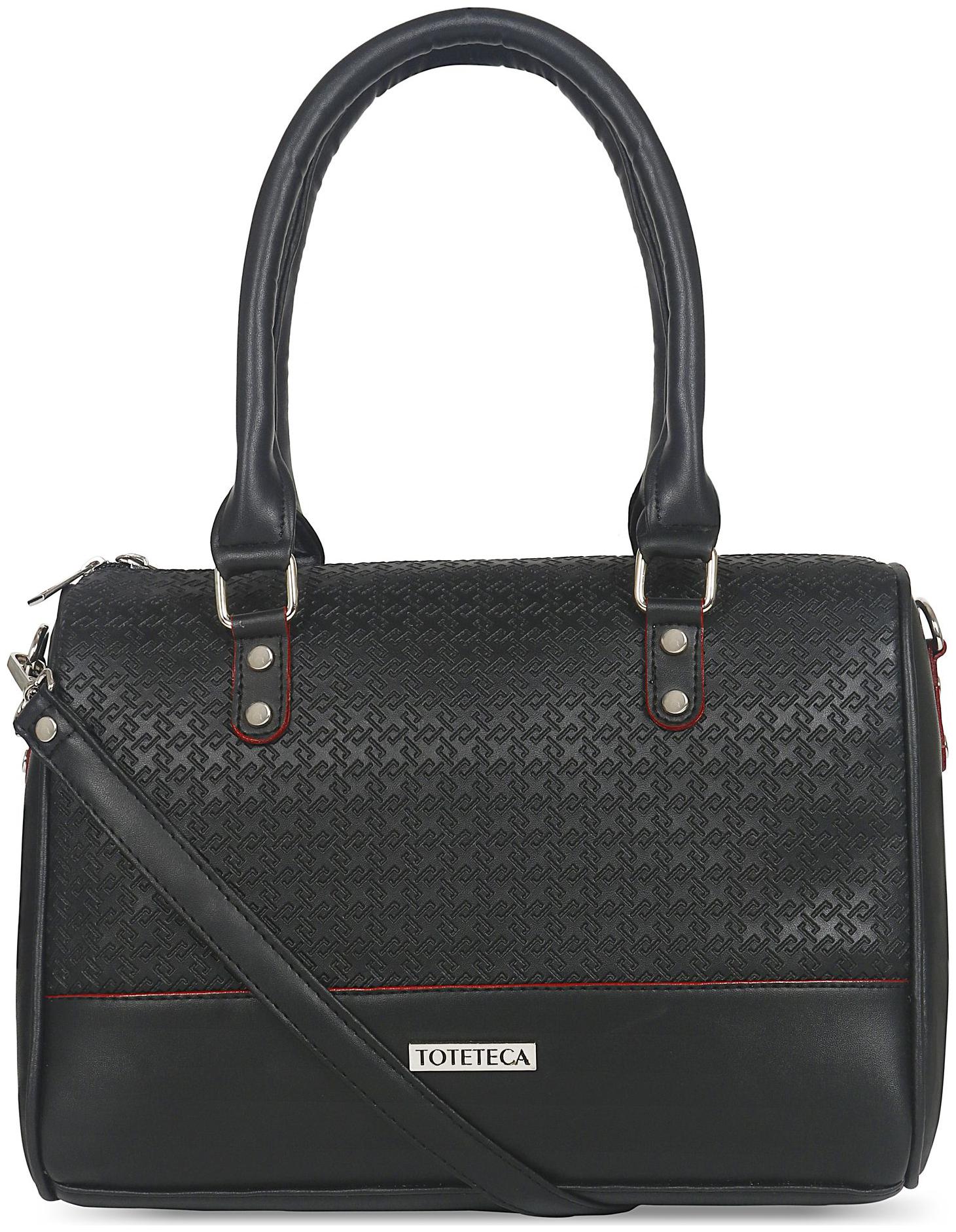 

Toteteca Bag Works Black Faux Leather Shoulder Bag
