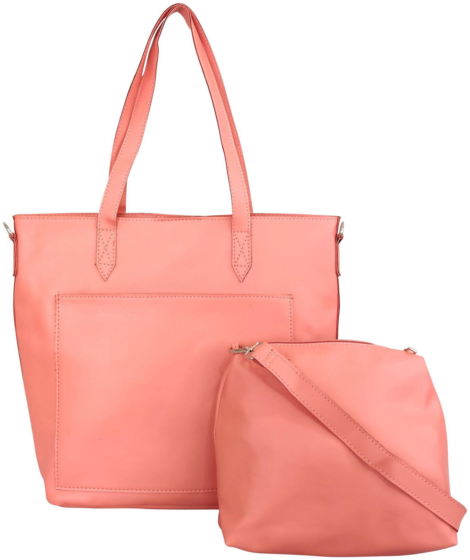 

Toteteca Bag Works Pink Faux Leather Shoulder Bag