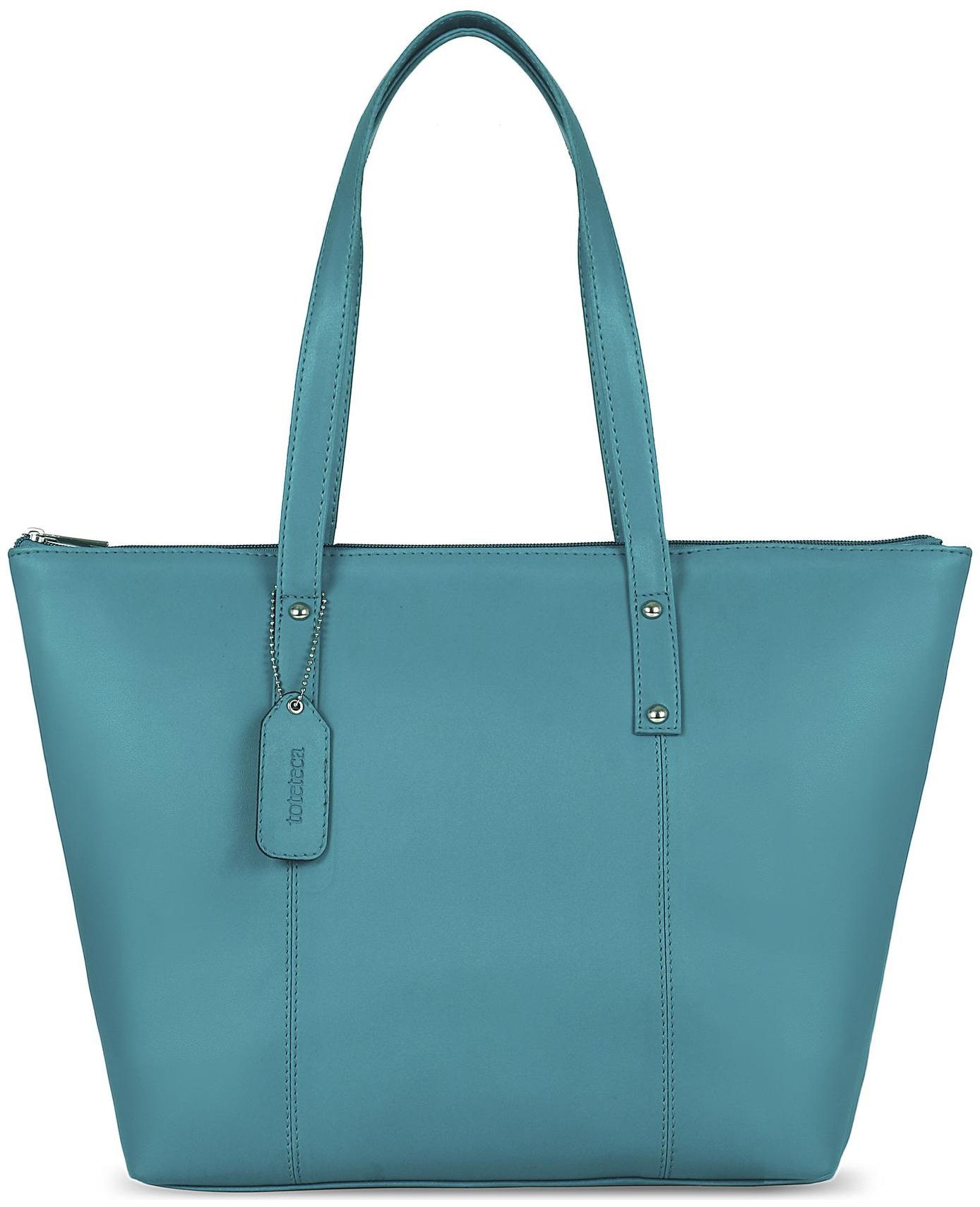 

Toteteca Bag Works Blue Faux Leather Shoulder Bag