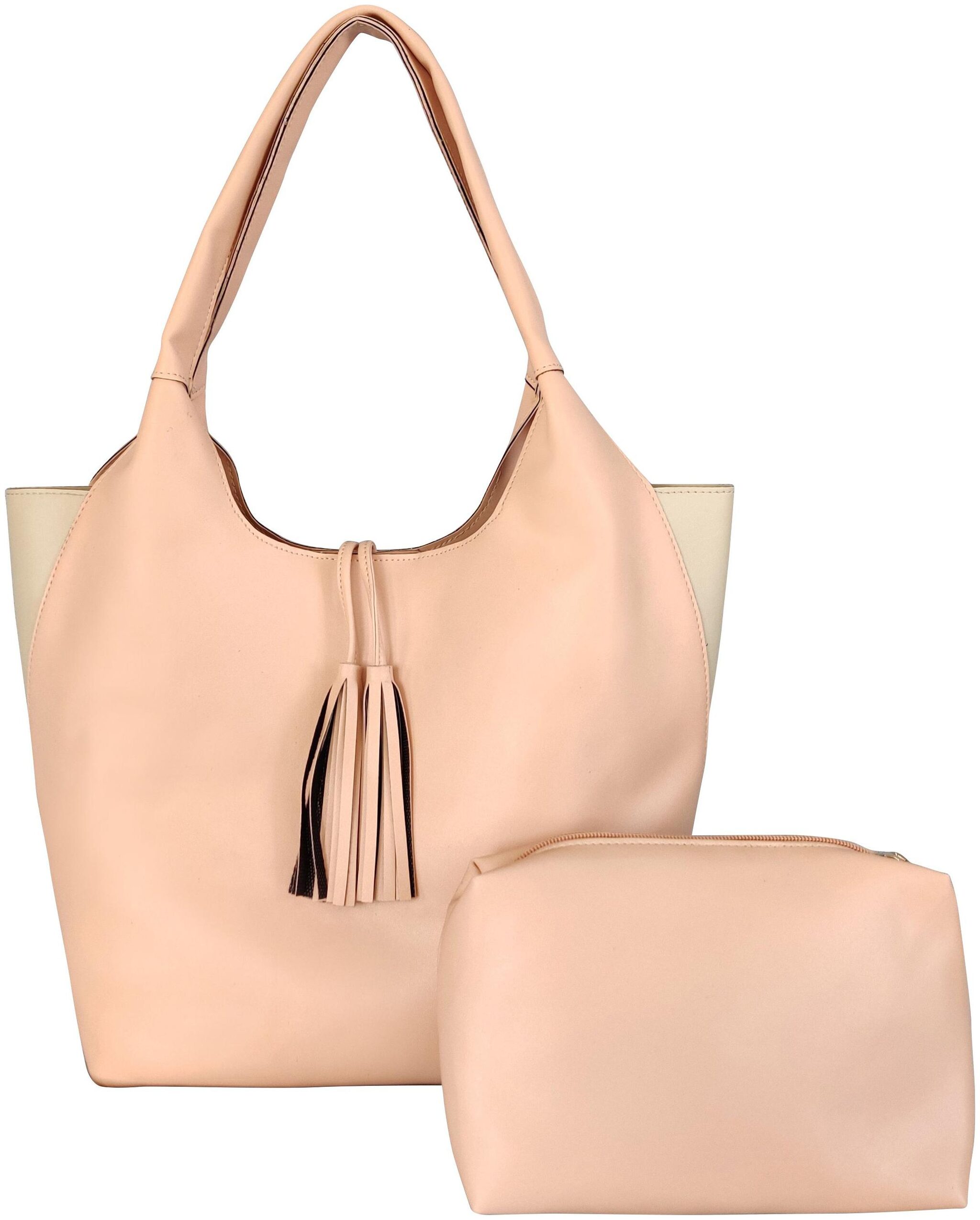 

Toteteca Bag Works Pink Faux Leather Shoulder Bag