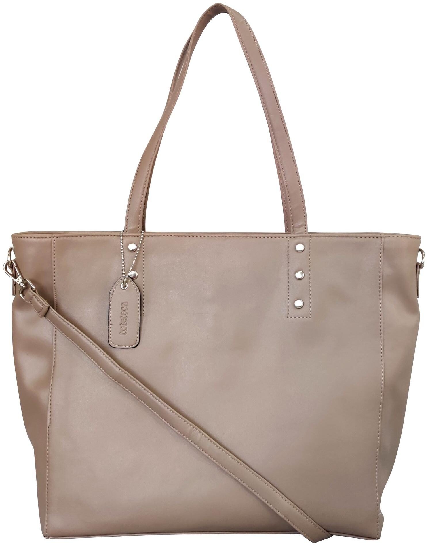 

Toteteca Bag Works Beige Faux Leather Shoulder Bag