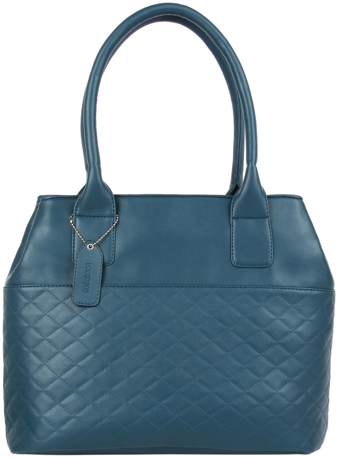 

Toteteca Bag Works Blue Faux Leather Shoulder Bag