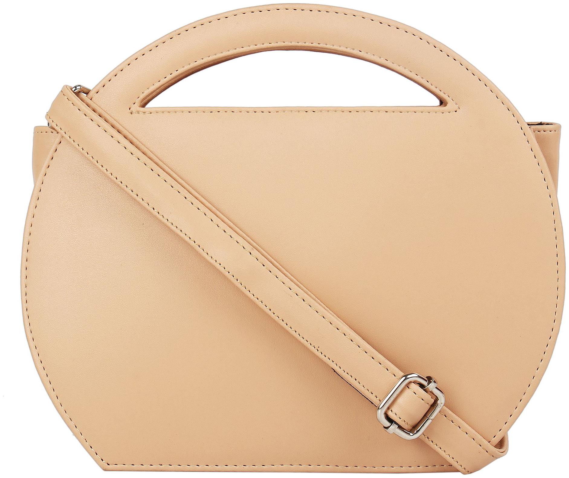 

Toteteca Bag Works Pink Faux Leather Solid Sling Bag