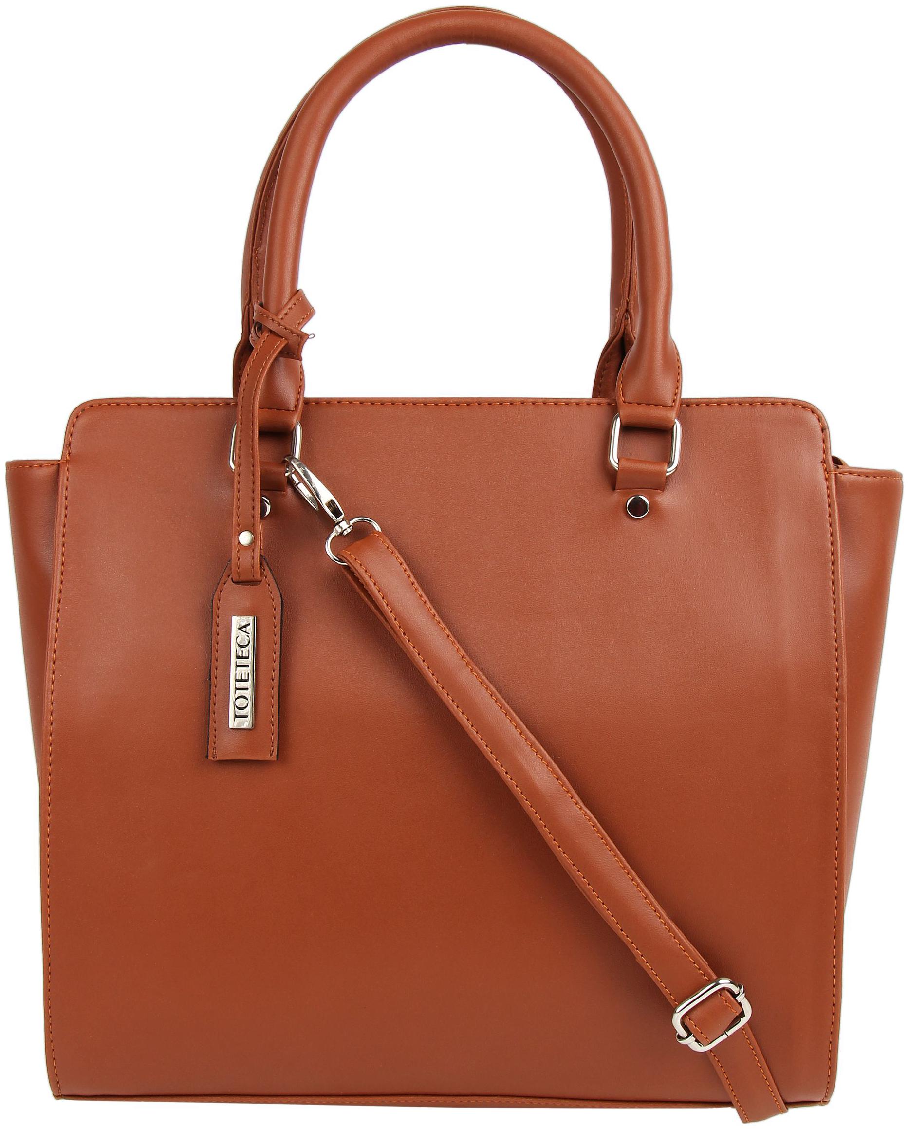 

Toteteca Bag Works Tan Faux Leather Shoulder Bag