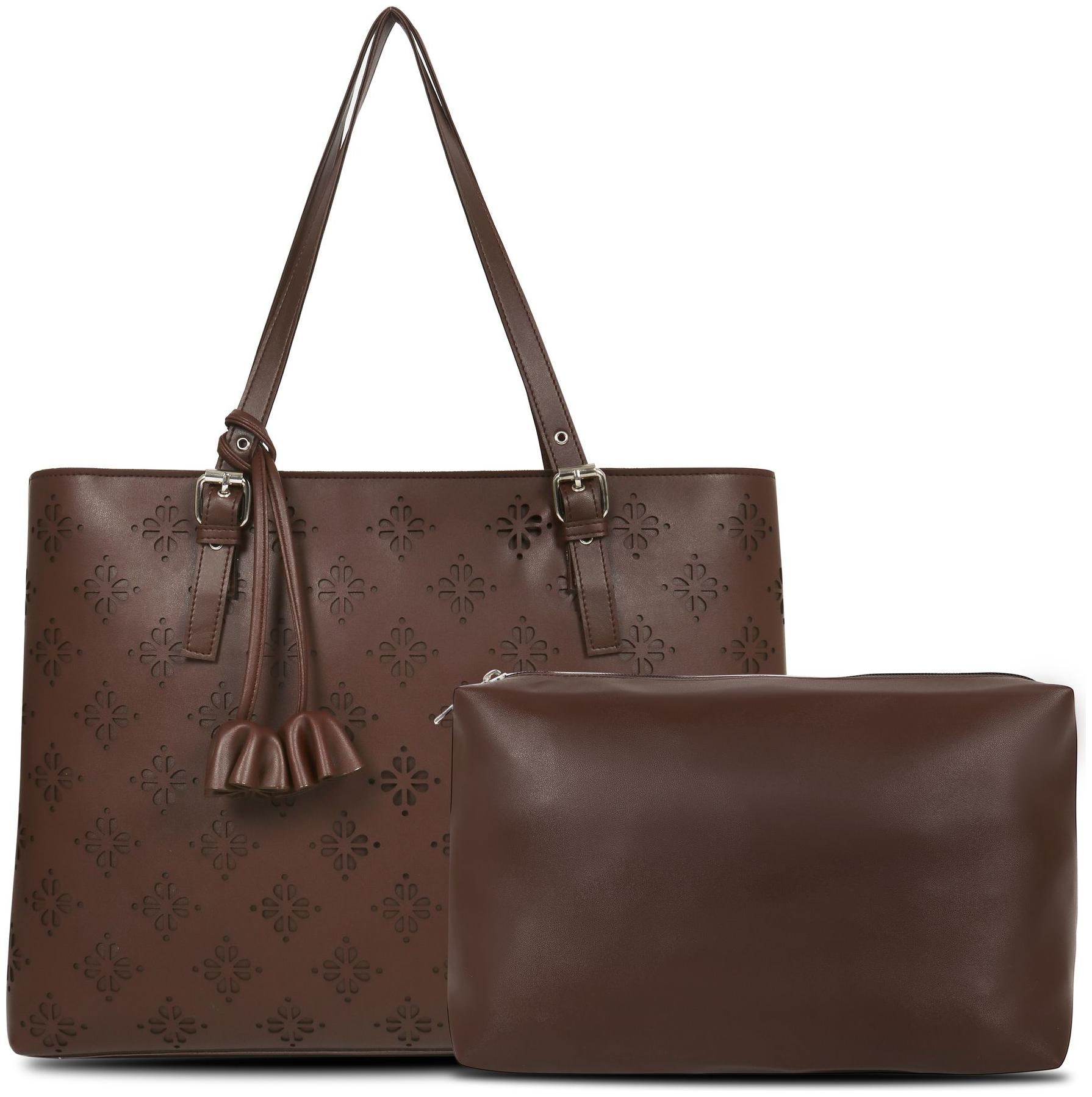

Toteteca Bag Works Brown Faux Leather Shoulder Bag