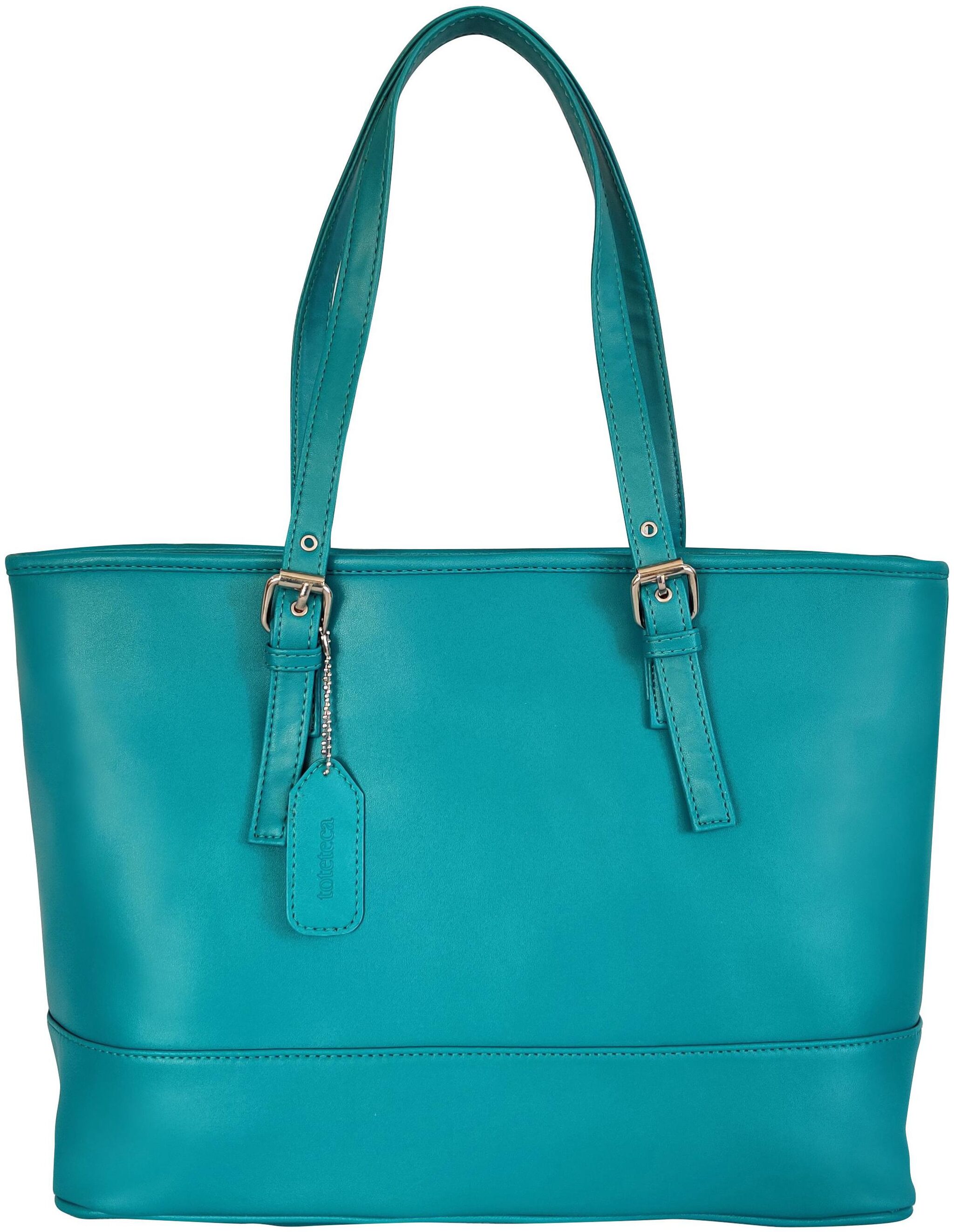 

Toteteca Bag Works Blue Faux Leather Shoulder Bag