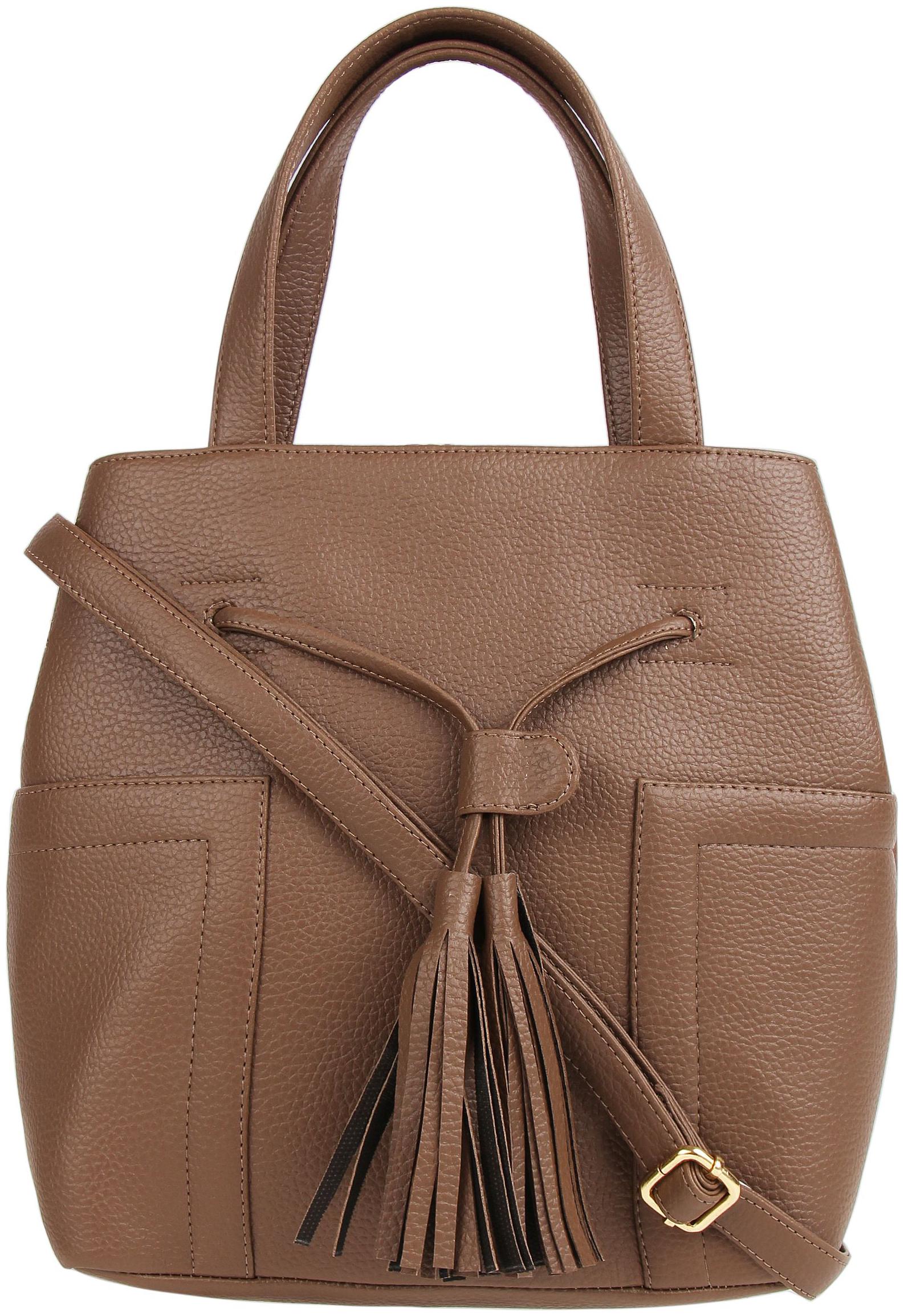 

Toteteca Bag Works Beige Faux Leather Shoulder Bag