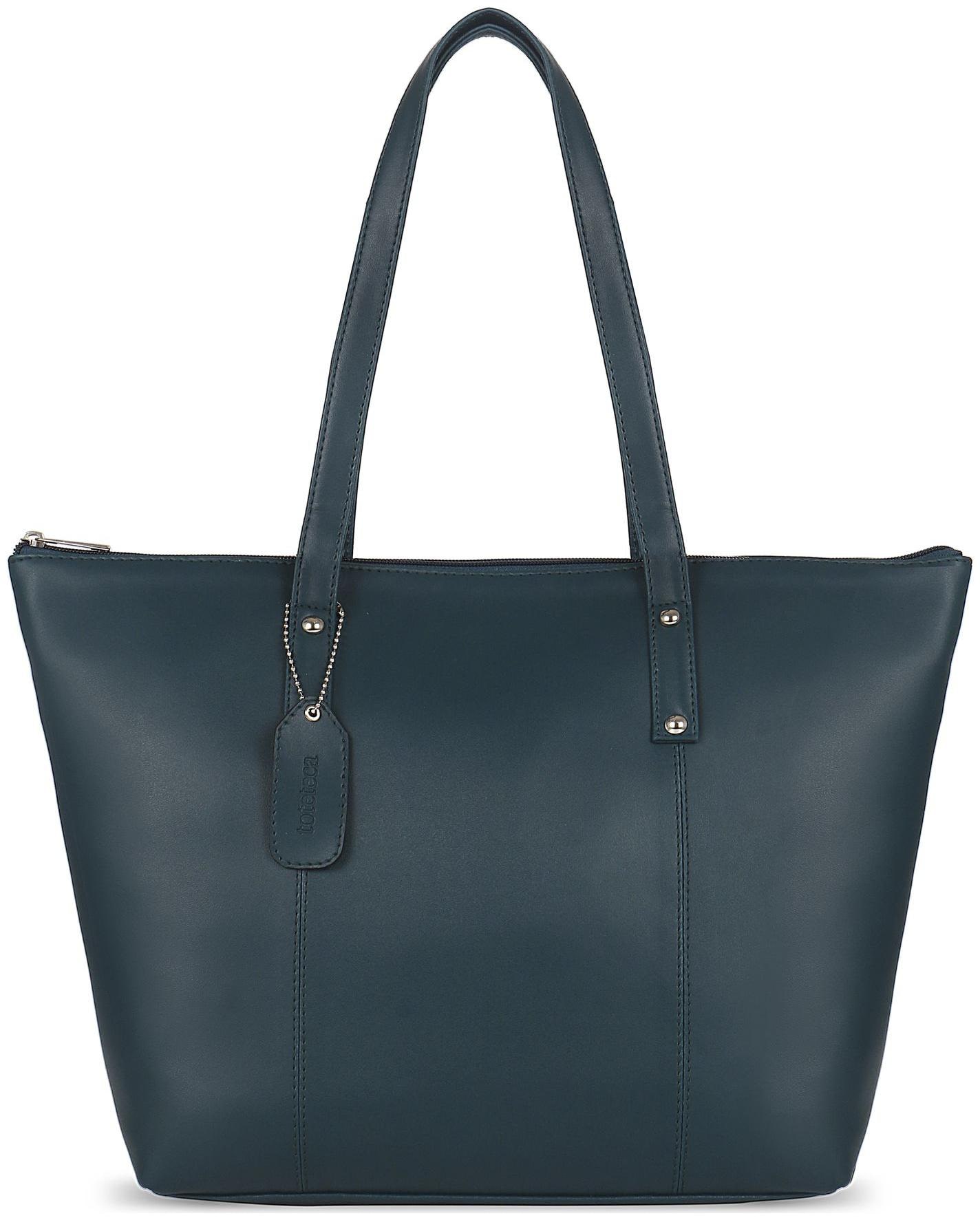 

Toteteca Bag Works Blue Faux Leather Shoulder Bag